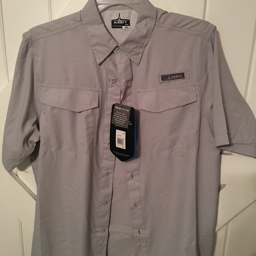 Men’s Gray Fishing Shirt